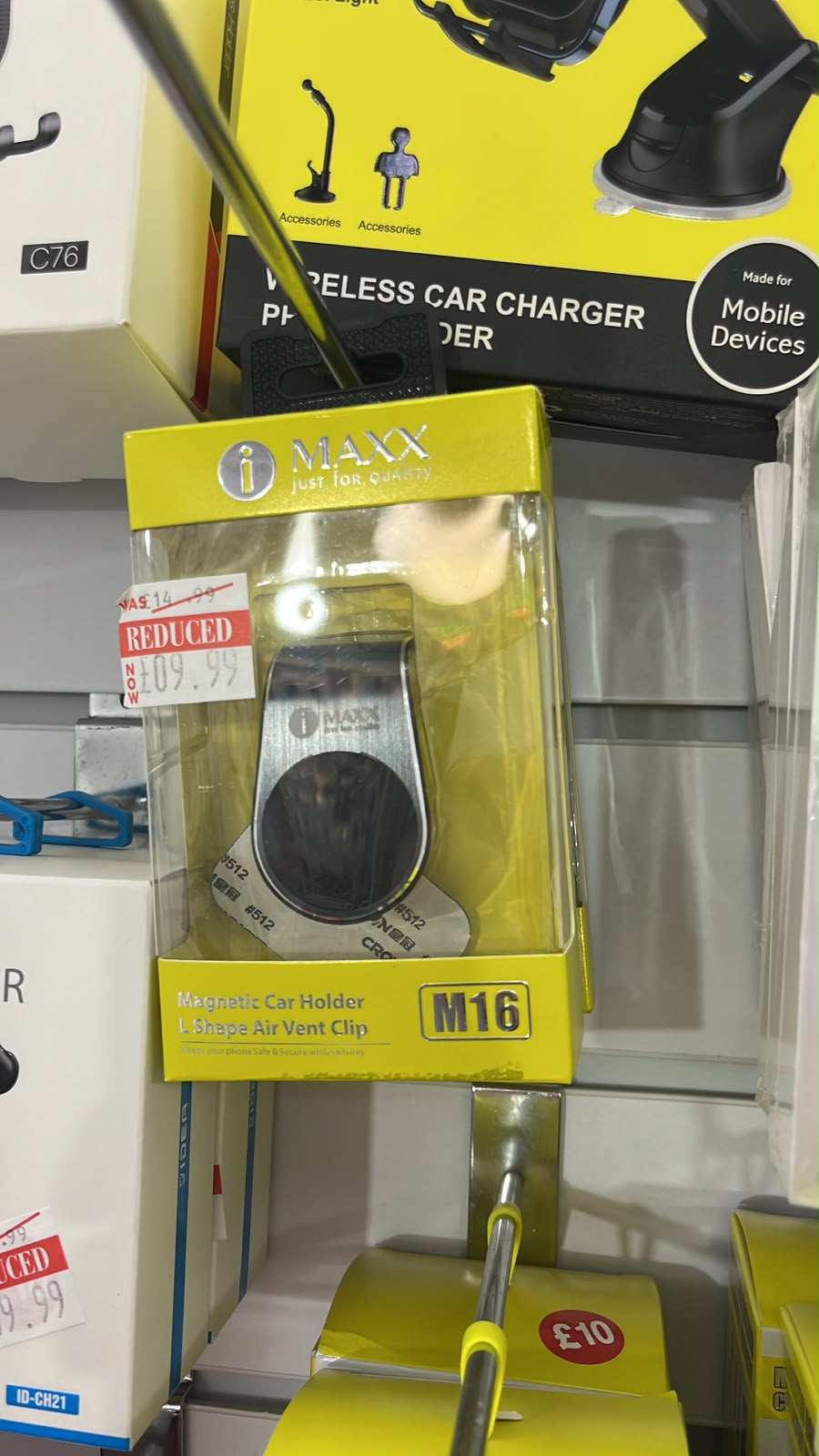 iMAXX M16 Magnetic Car Holder – L Shape Air Vent Clip