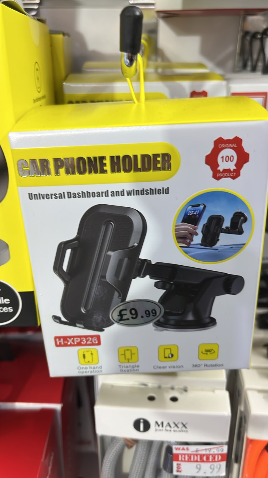 H-XP326 Car Phone Holder – Dashboard & Windshield Mount