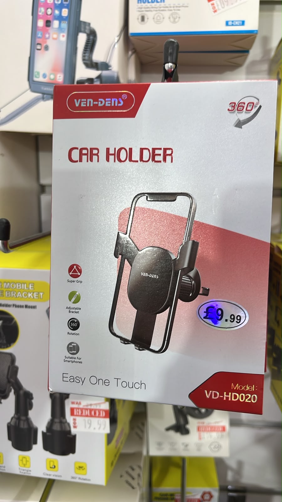 VEN-DENS VD-HD020 Car Holder – Easy One Touch Vent Mount