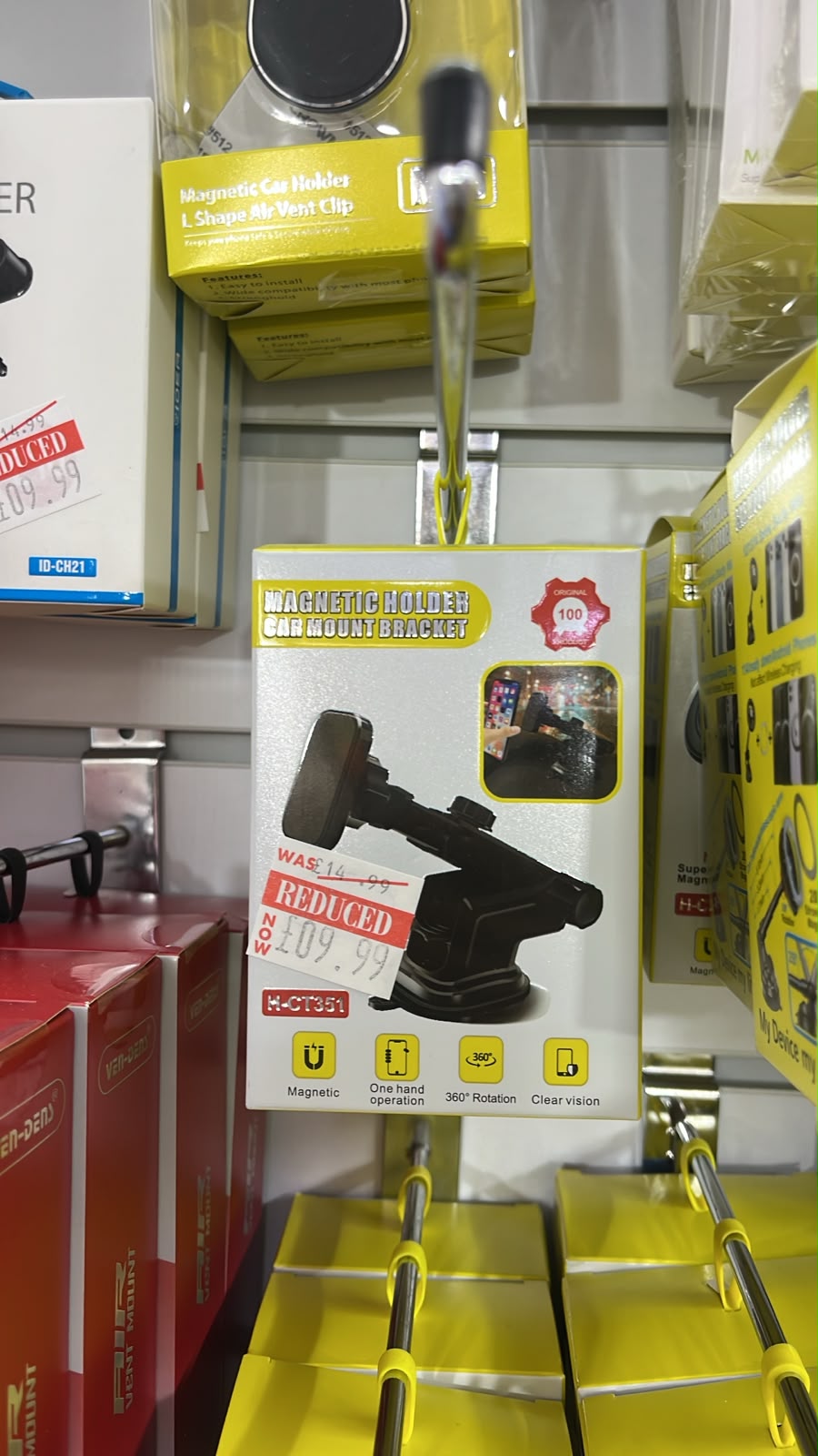 H-CT351 Magnetic Holder Car Mount Bracket – Telescopic Arm
