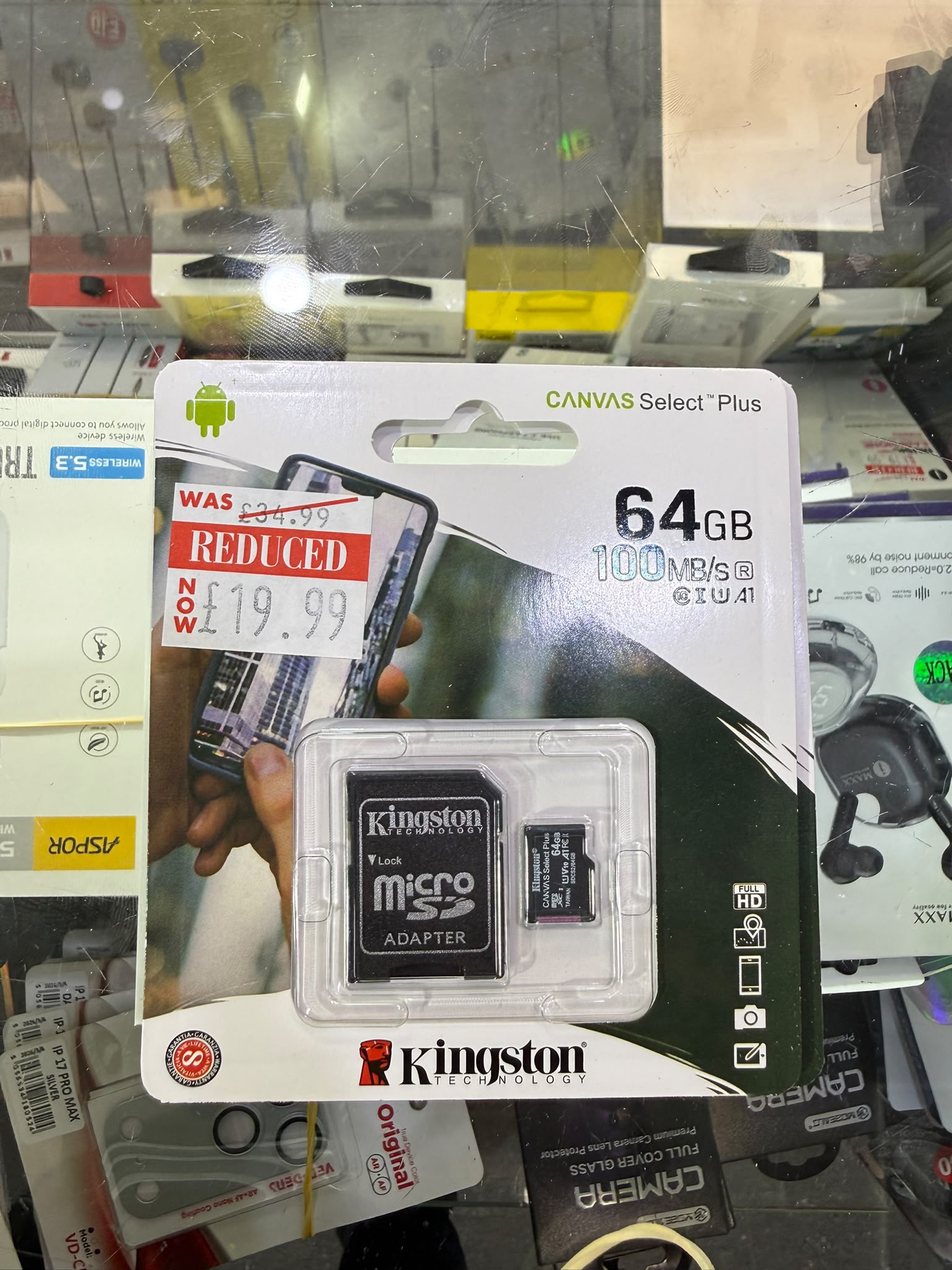 Kingston Canvas Select Plus 64GB microSDXC Card + Adapter