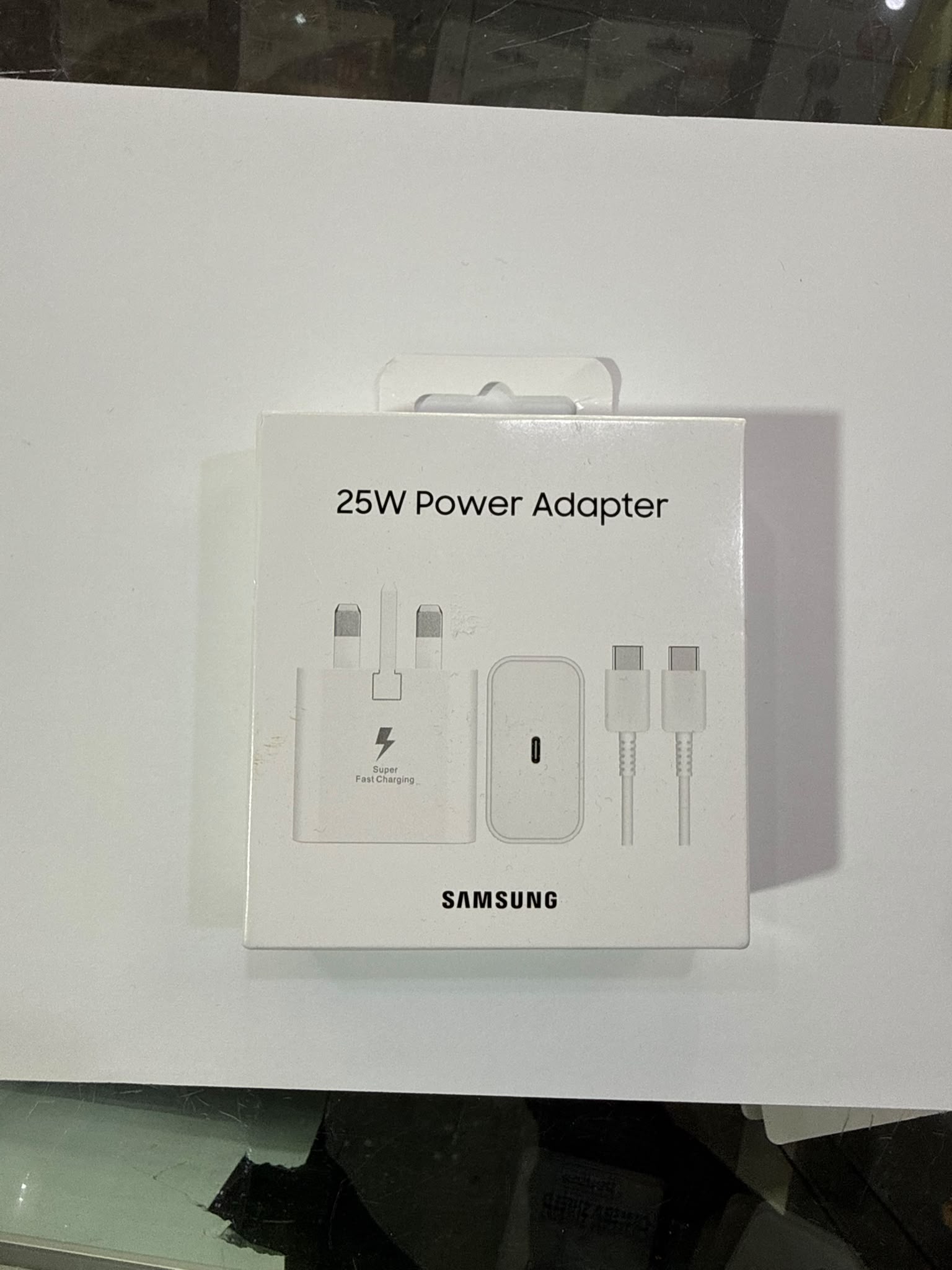 Samsung 25W Super Fast Charging Power Adapter + Cable (UK Plug)