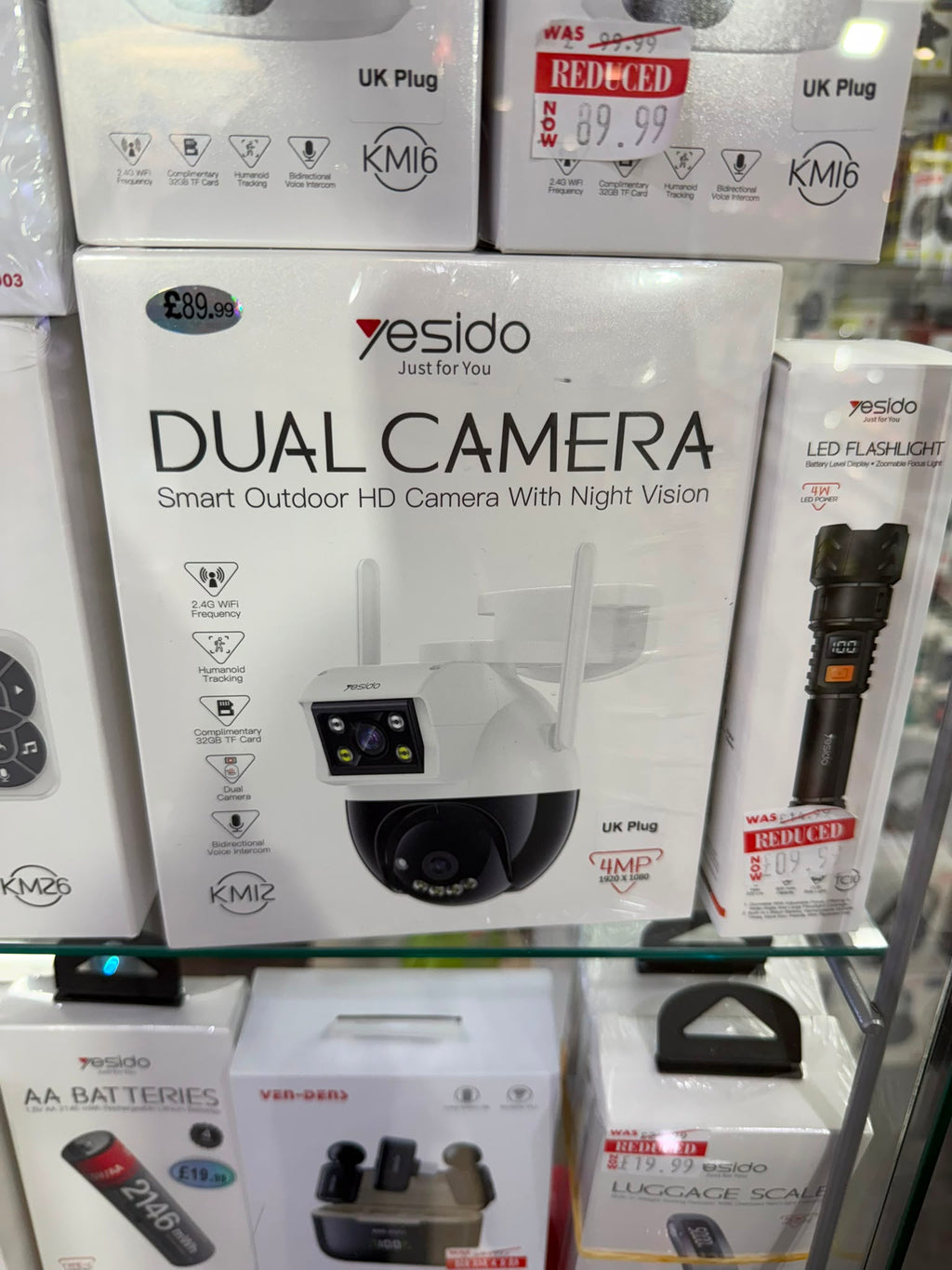 Yesido KM12 Dual Lens Outdoor HD Security Camera – Night Vision, UK Plug