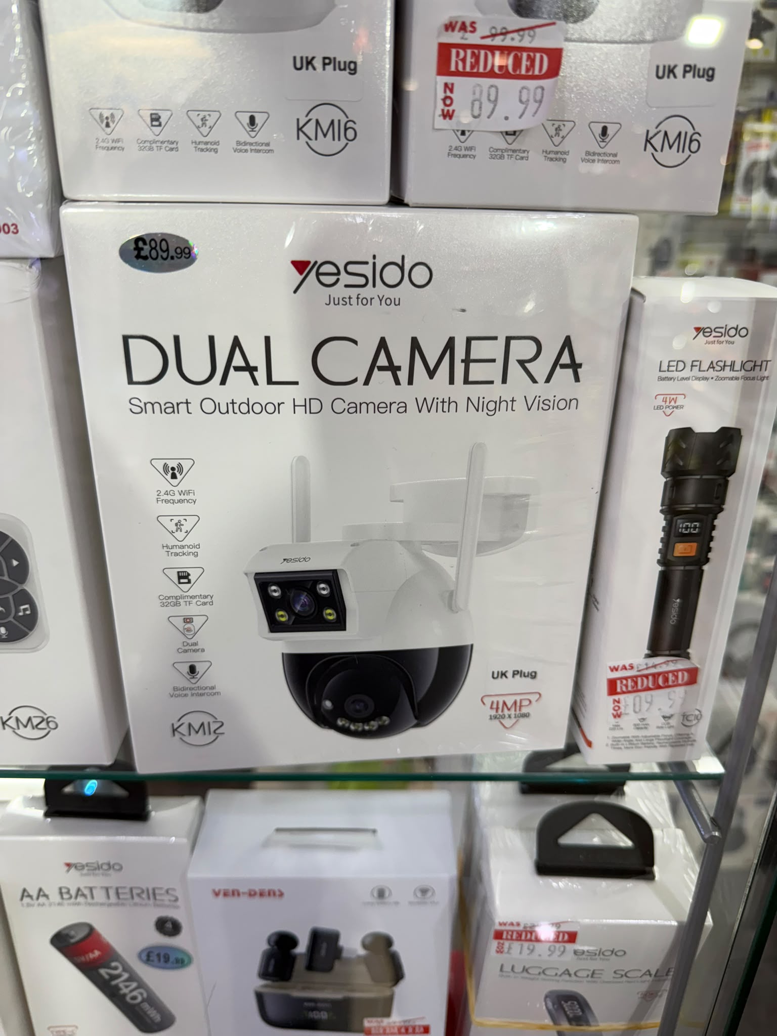 Yesido KM12 Dual Lens Outdoor HD Security Camera – Night Vision, UK Plug