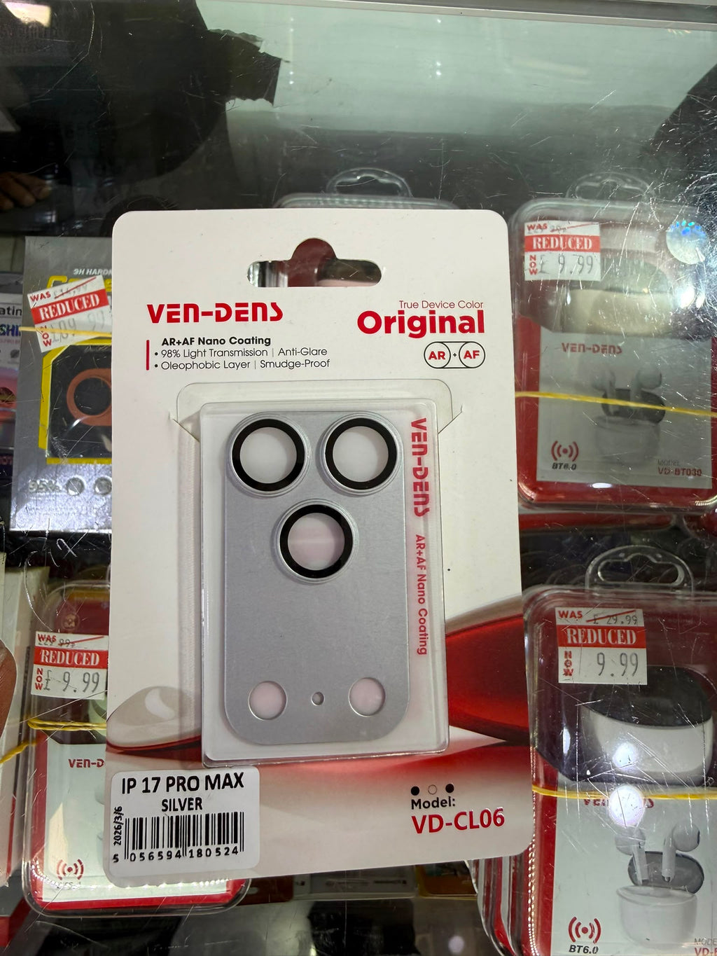 VEN-DENS VD-CL06 Camera Lens Protector – iPhone 17 Pro Max (Silver)