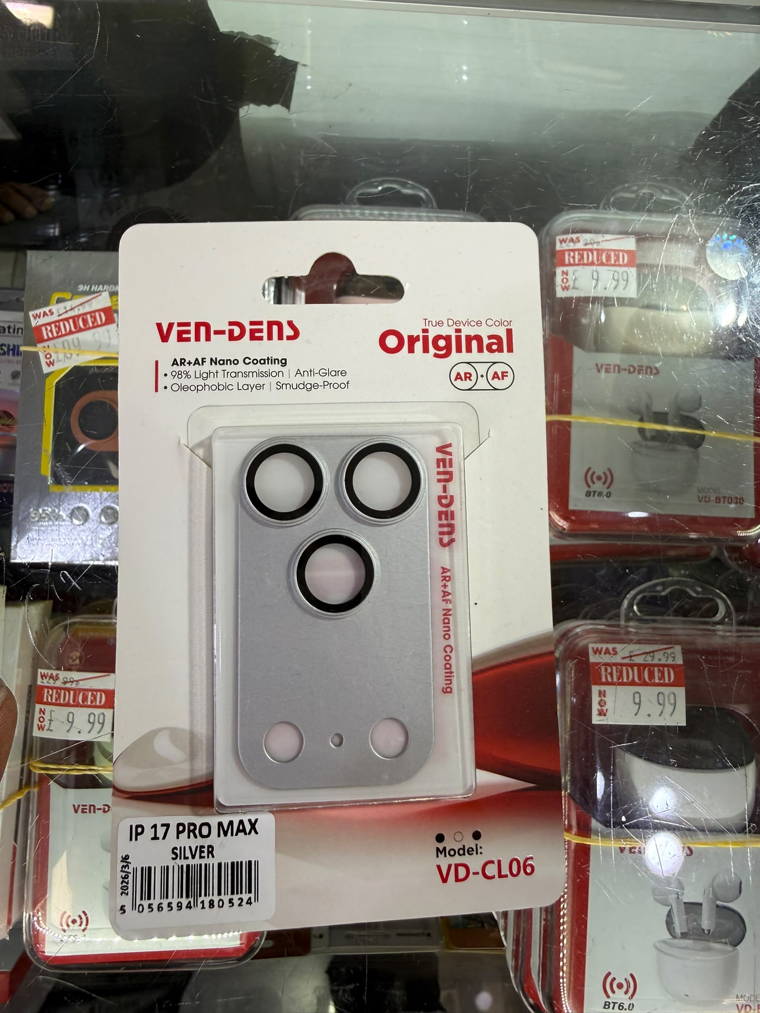 VEN-DENS VD-CL06 Camera Lens Protector – iPhone 17 Pro Max (Silver)