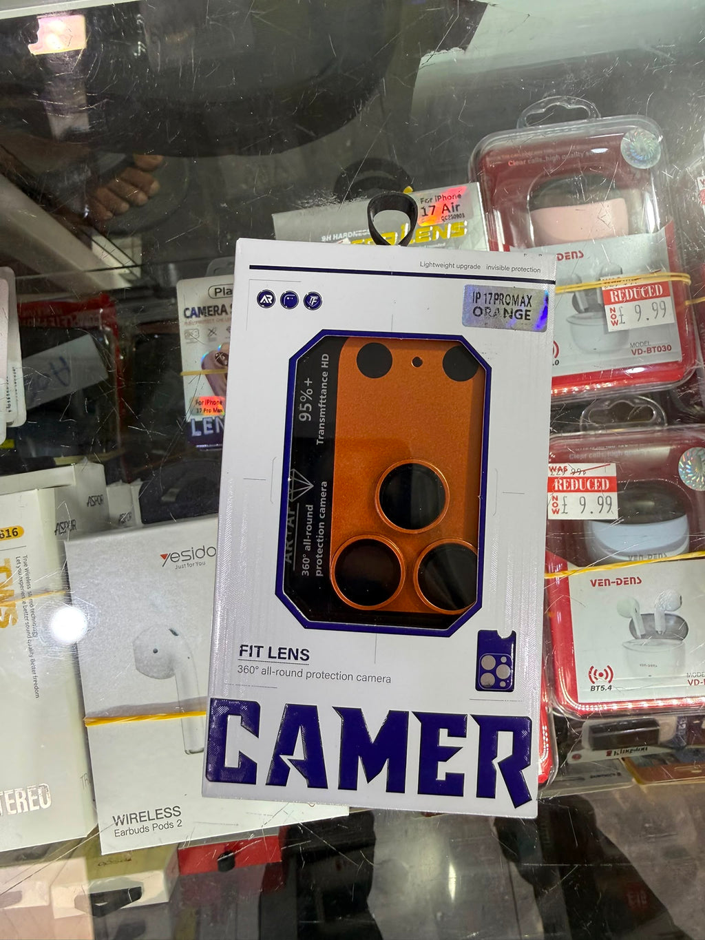 Fit Lens 360° Camera Protector – iPhone 17 Pro Max (Orange)