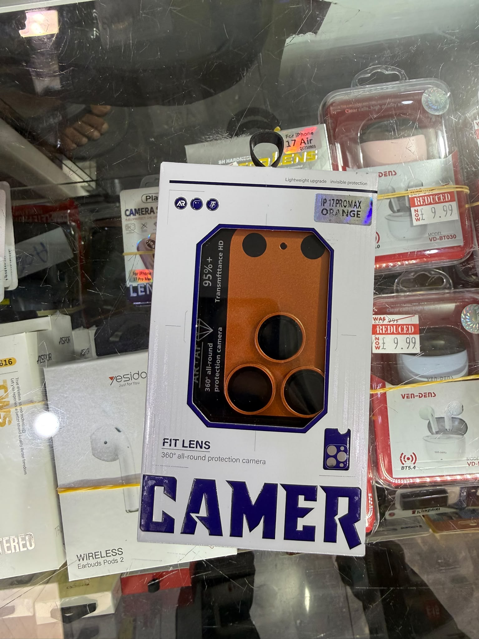 Fit Lens 360° Camera Protector – iPhone 17 Pro Max (Orange)