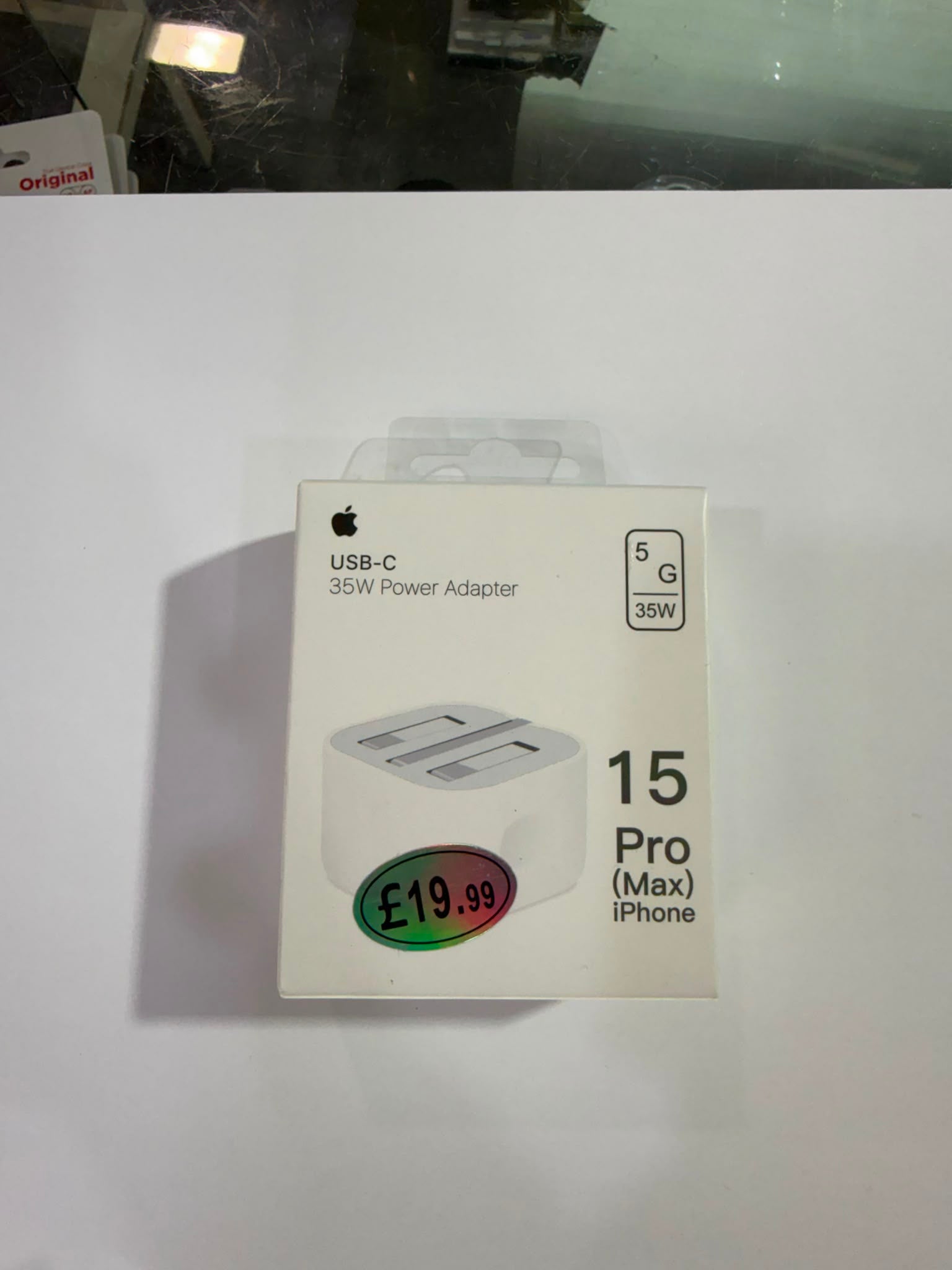 USB-C 35W Dual Port Compact Power Adapter (UK Folding Pins)