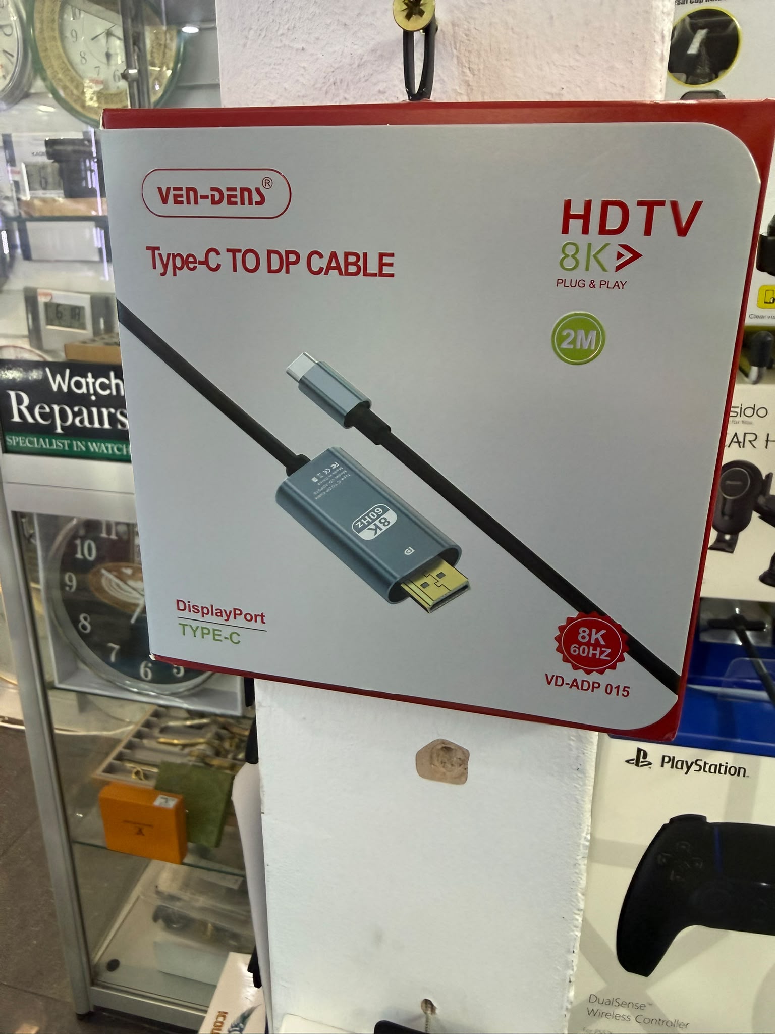 VEN-DENS VD-ADP015 USB-C to DisplayPort Cable 8K 60Hz – 2M