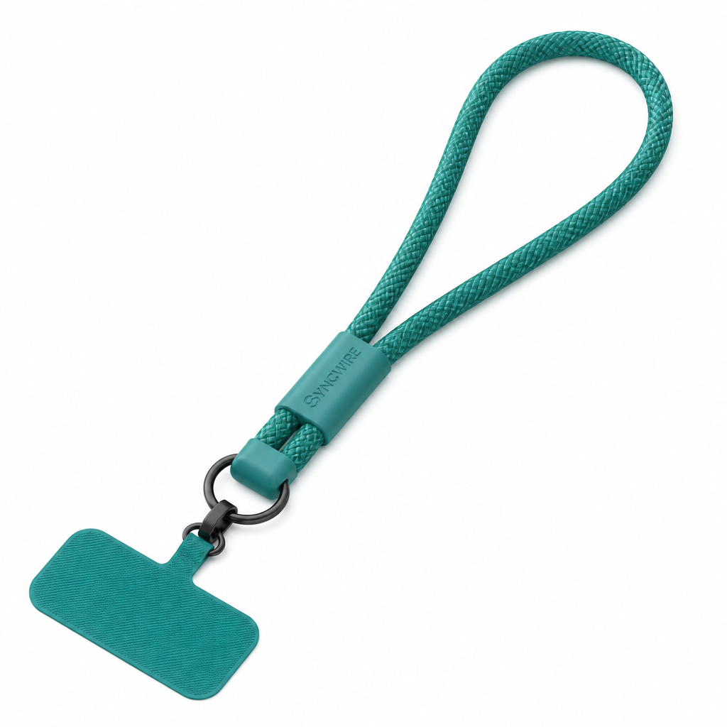 iMAXX Mobile Strap Lanyard – Teal Braided Phone Wrist Strap