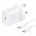 Samsung 25W Super Fast Charging Power Adapter + Cable (UK Plug)