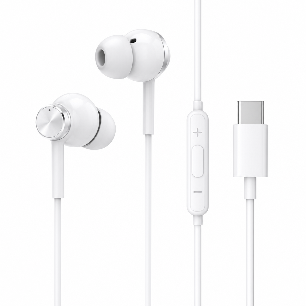 VEN-DENS VD-EAR028 USB-C Wired Earphones with Mic – 120cm