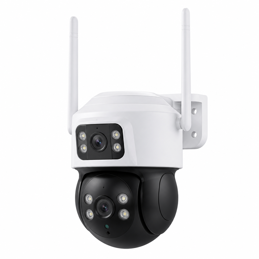 Yesido KM12 Dual Lens Outdoor HD Security Camera – Night Vision, UK Plug